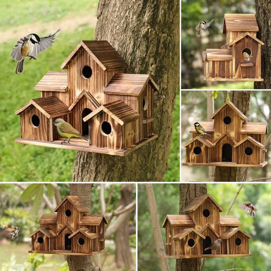 6 Cats Handmade Birdhouse - NestHaven-Nora Luxe