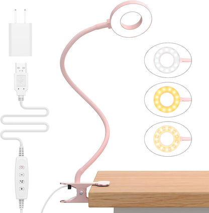 3 Color Modes LED Desk Clamp Lamp with  & Flexible Gooseneck – Selvara (1+1 FREE)
