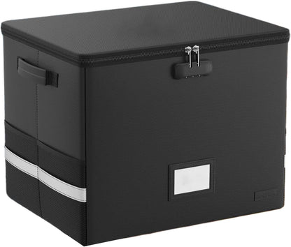 Fireproof Record Storage Case – Waterproof Organizer for 150+ 12-Inch Records – Arcion