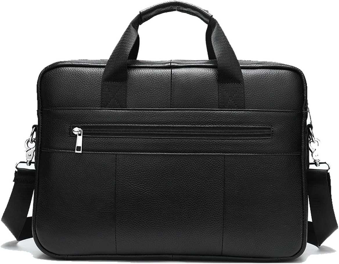 Premium Cowhide Leather 15” (38.1 cm) Business Briefcase with Organiser Compartments