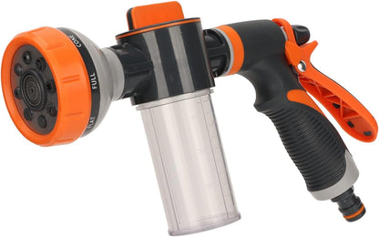 Garden Watering Foam Sprayer 8 Modes High Pressure Hand Shower