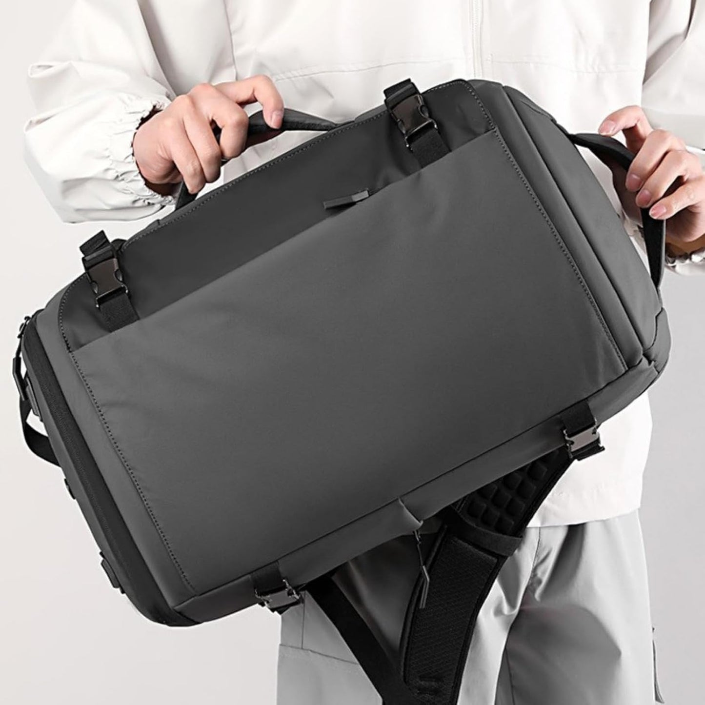 15” (38.1 cm)Waterproof Laptop Backpack with Side-Open Design & USB-C Port – TrekPro Series