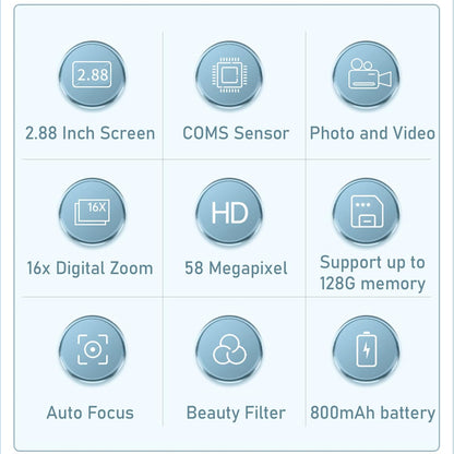 4K Compact Digital Camera with 58MP Photos and 16X Zoom – Lumora