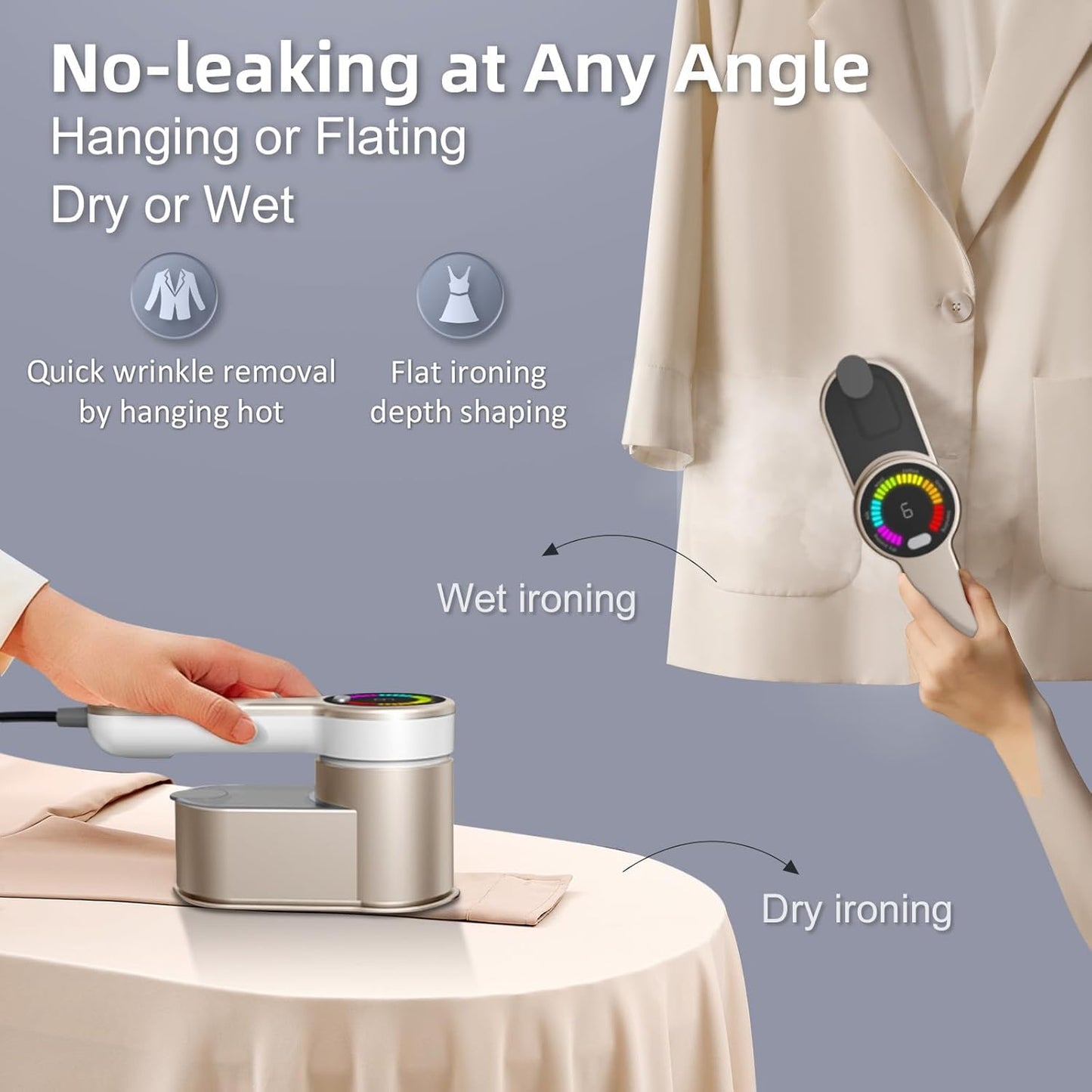 Portable Travel Steamer Iron 1200W with 6 Modes and AU Plug