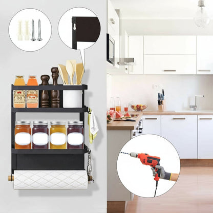 Magnetic Fridge Spice Rack with Paper Towel Holder – Oryden