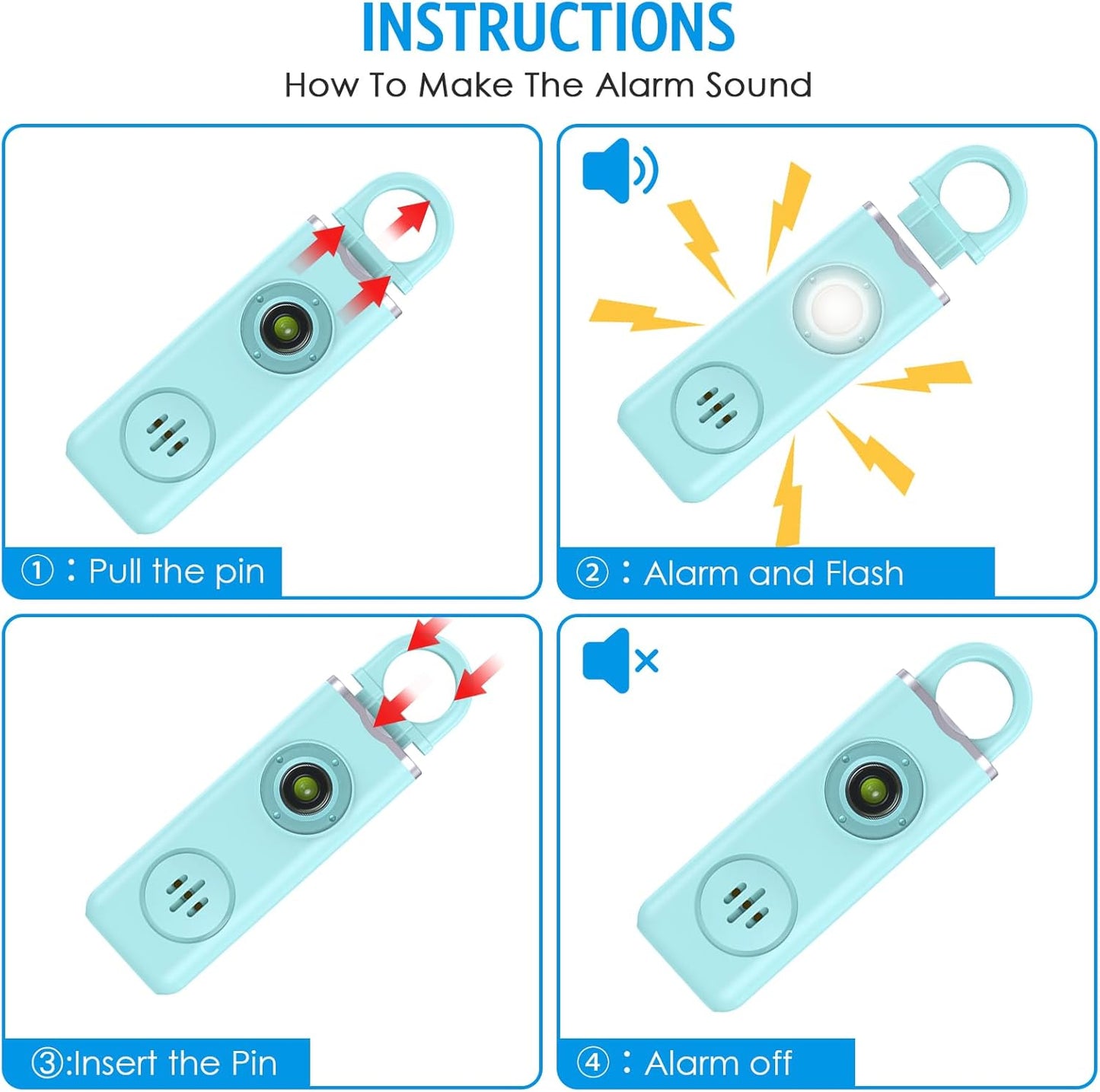Personal Alarm Keychain 1+1 FREE – Veyora