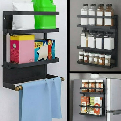 Magnetic Fridge Spice Rack with Paper Towel Holder – Oryden