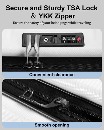 Expandable Hard Shell Carry-On with Front Pocket & TSA Lock