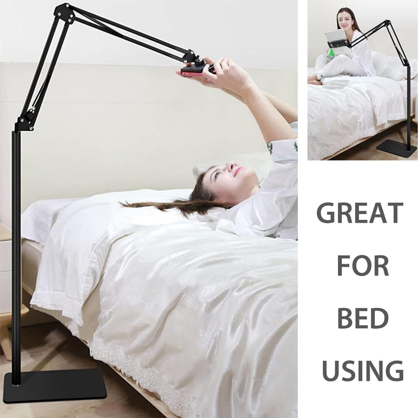 Adjustable 360° Phone and Tablet Floor Stand – Movira
