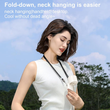 Portable Foldable Handheld Fan with LED Display 100 Speeds
