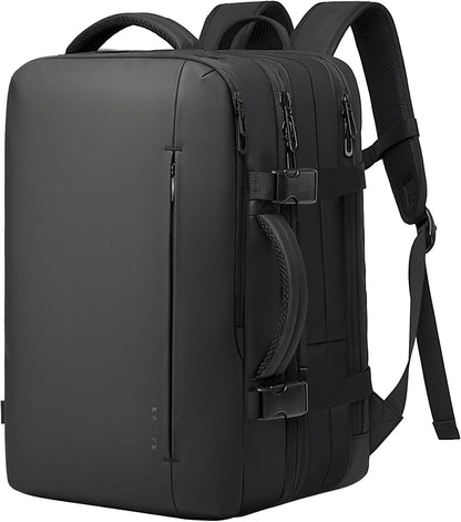 Expandable 26–45L Waterproof Travel Backpack with Laptop Sleeve & Duffle Carry