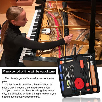 Professional 16-Piece Piano Tuning Kit with Storage Case – Arvena