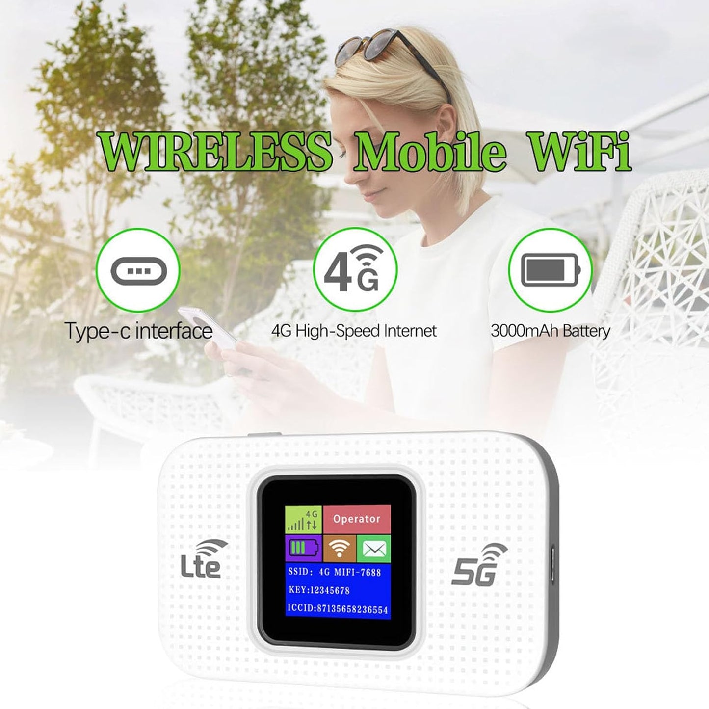 4G LTE USB WiFi Hotspot Modem with 300Mbps Speed and 3000mAh Battery – Netvora