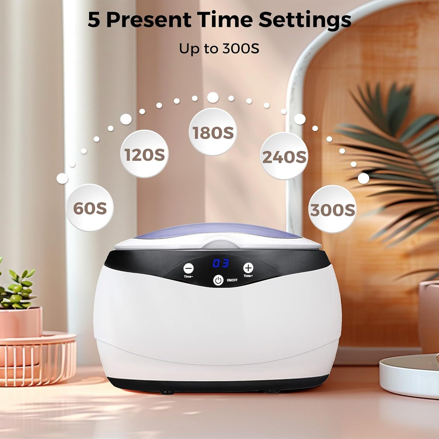 Ultrasonic Jewellery Cleaner 650ml with Watch Holder – ShineMate