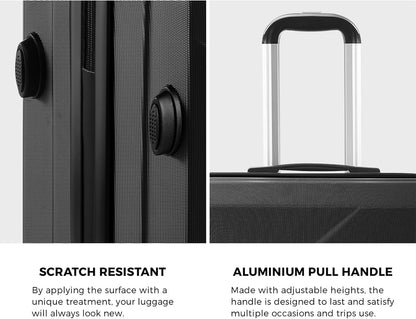 2-Piece ABS Hard Shell Luggage Set with TSA Lock & 360° Spinner Wheels