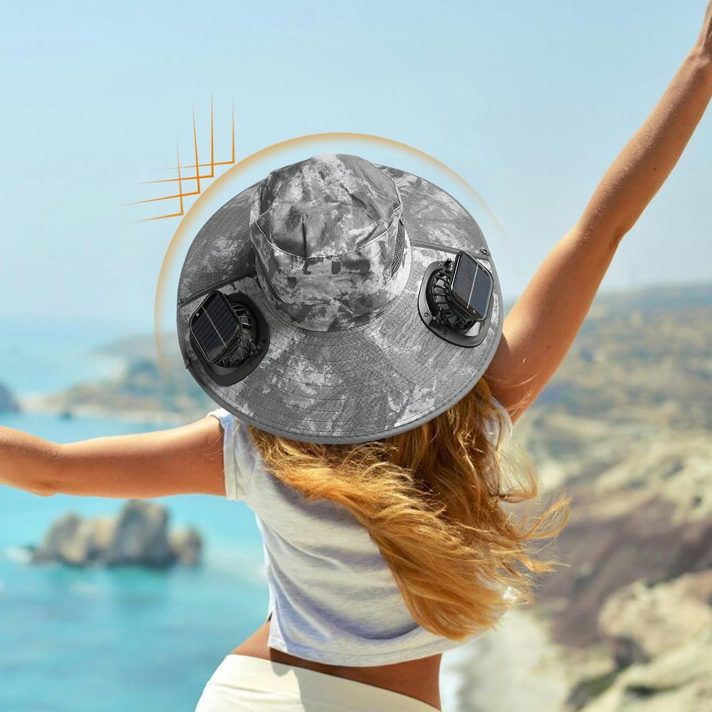 Solar Fan Cooling Hat with UV Protection – Solvoro