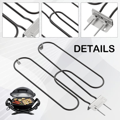 High-Power Stainless Steel Grill Heating Coil 2200W for Outdoor Electric BBQ – Zeythra