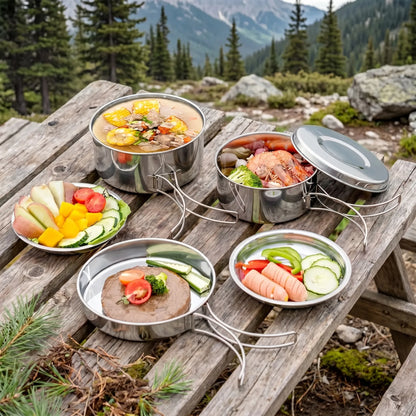 8-Piece outdoor Camping Cookware Set -  Wildkit