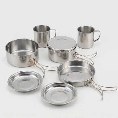 8-Piece outdoor Camping Cookware Set -  Wildkit