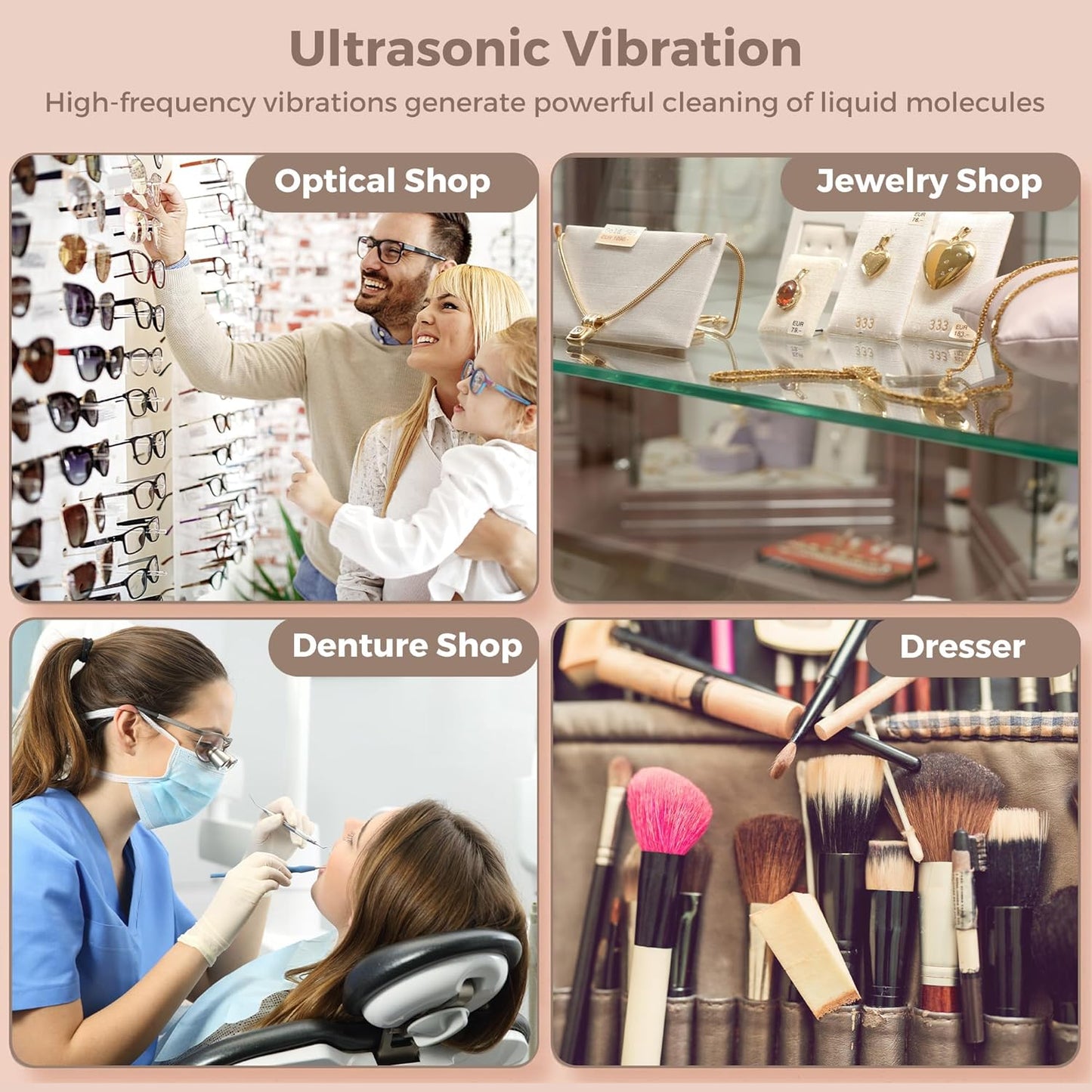 Ultrasonic Jewellery Cleaner 650ml with Watch Holder – ShineMate