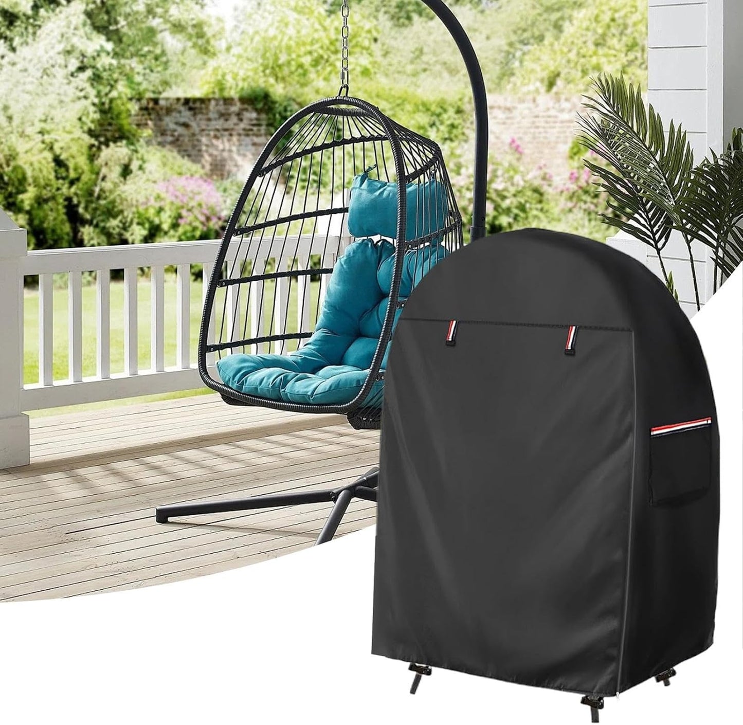 Waterproof Egg Chair Cover with Double Zipper – Solara
