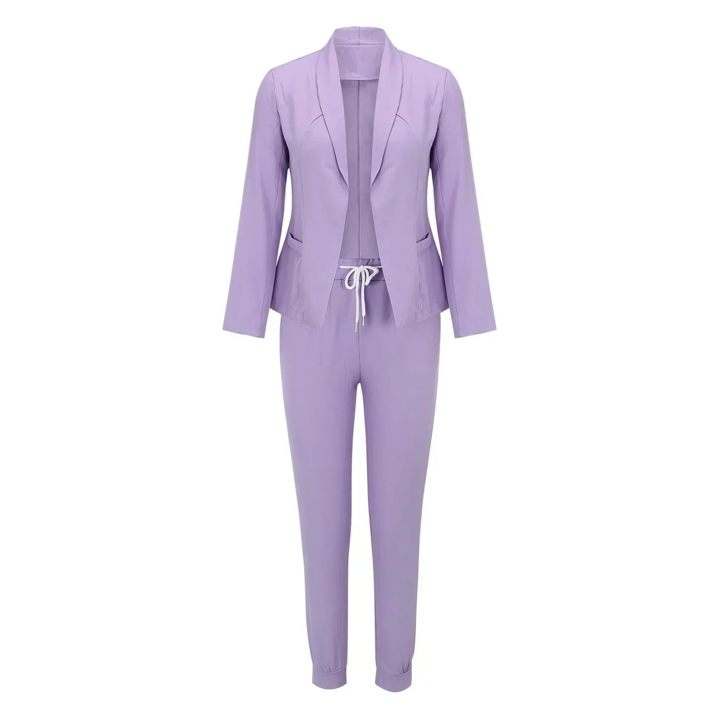 Casual two-piece set with tie belt – Liora