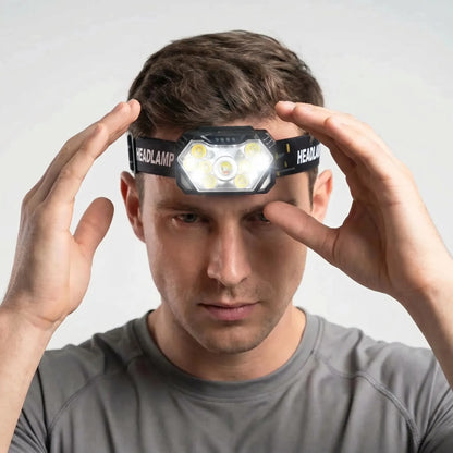 9-LED USB Rechargeable Headlamp -  Luxbeam