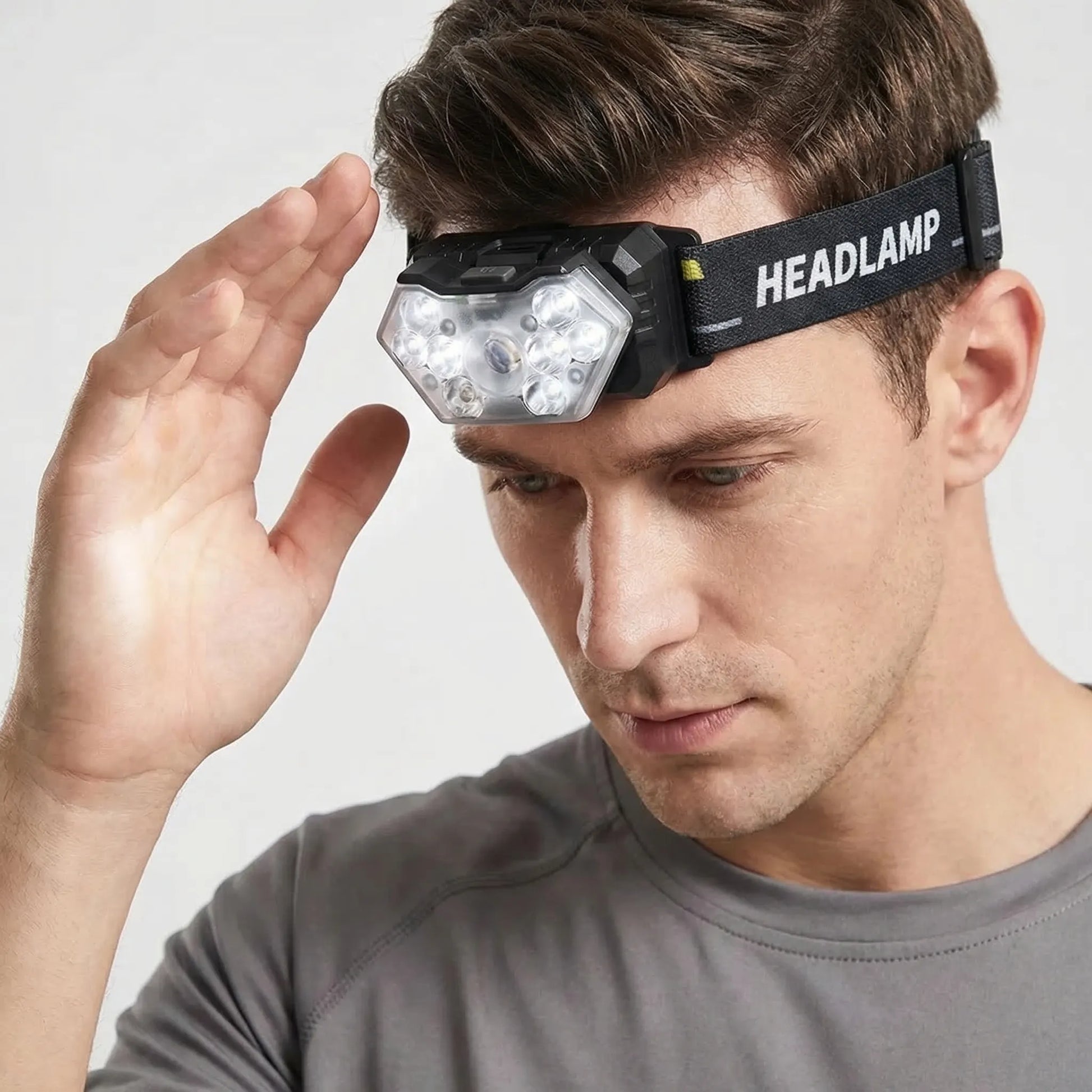 9-LED USB Rechargeable Headlamp -  Luxbeam