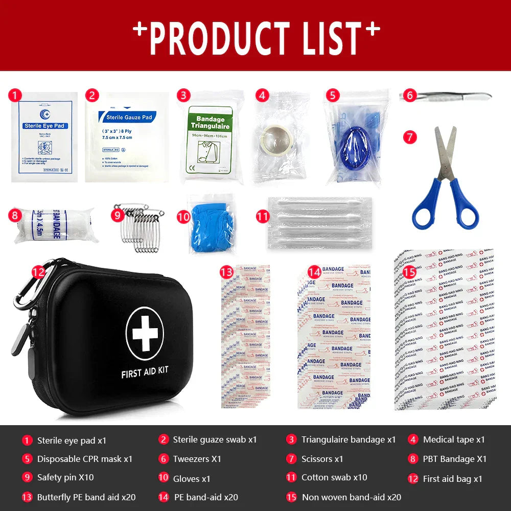 91-Piece First Aid Kit - SafeKit Pro-Red-Nora Luxe