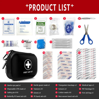 91-Piece First Aid Kit - SafeKit Pro-Red-Nora Luxe