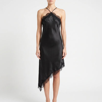 Asymmetric Midi Slip Dress -  Mattie