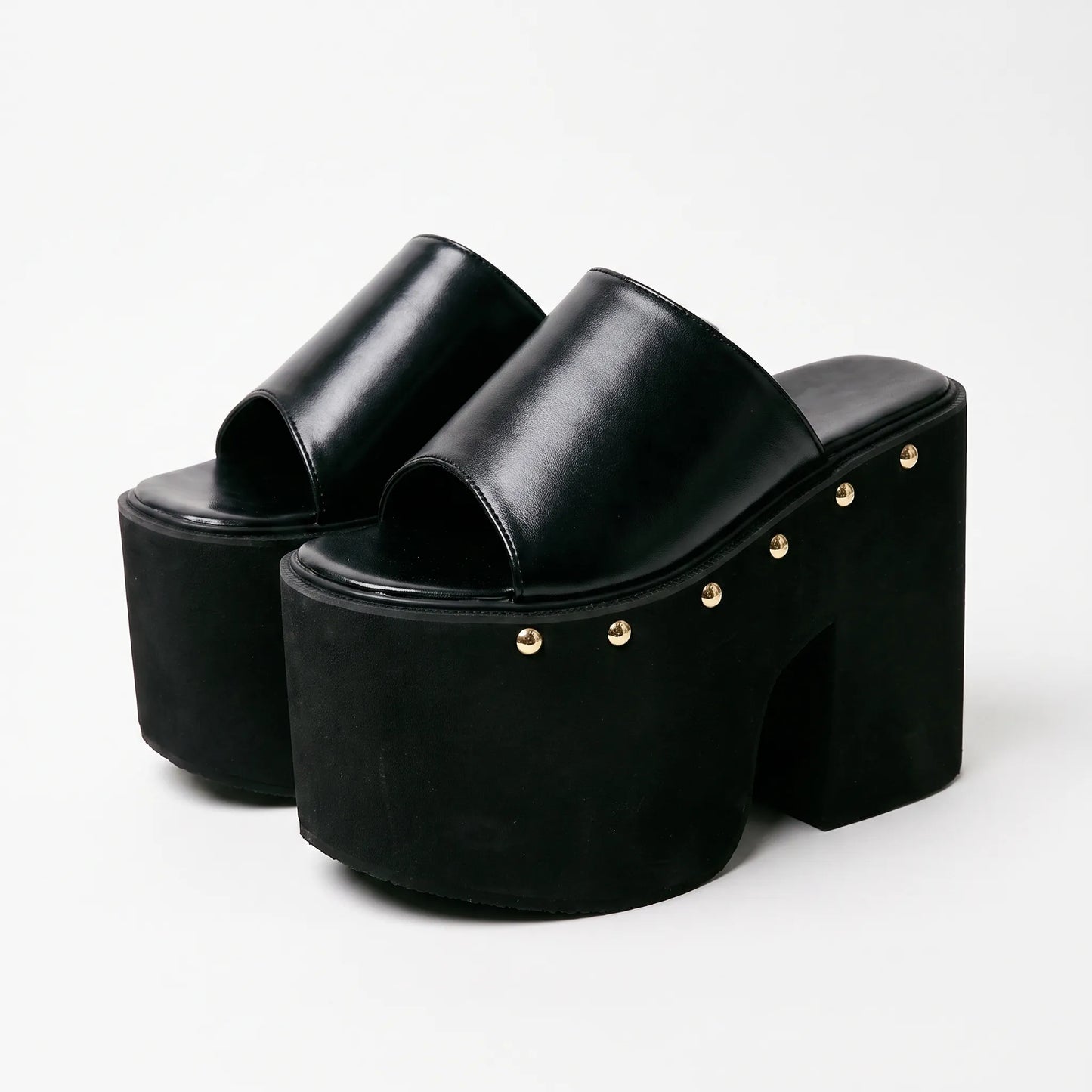 Black Platform Sandals - Nicole