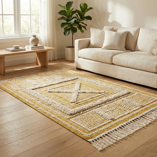 Boho Fringe Accent Area Rug - Frinova