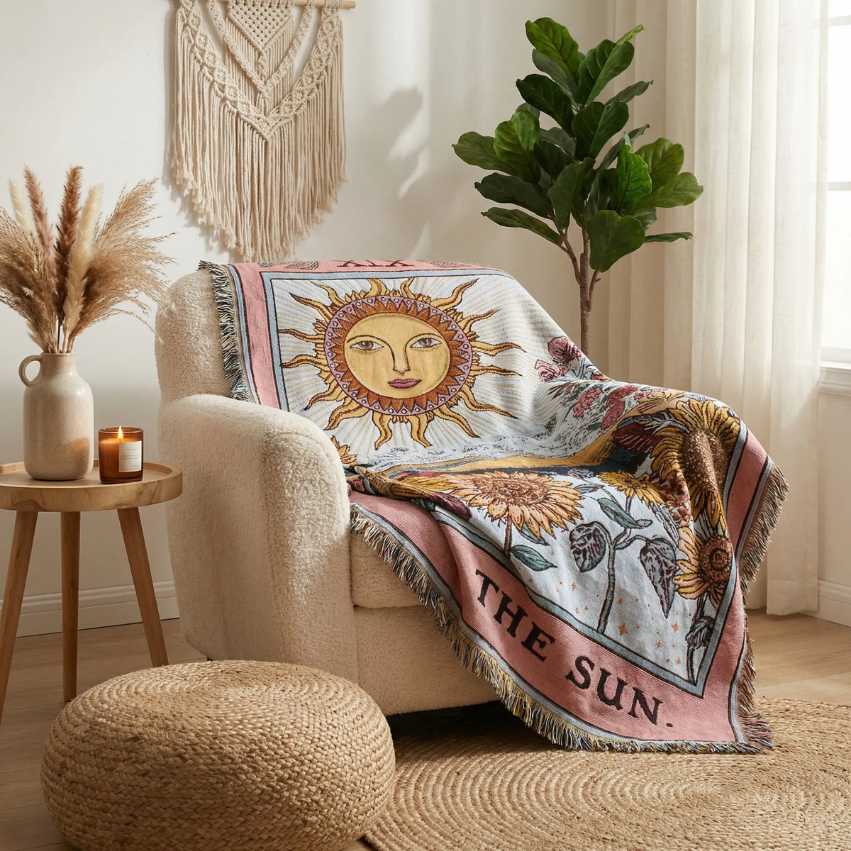 Boho Sun Tapestry Throw - Solavine