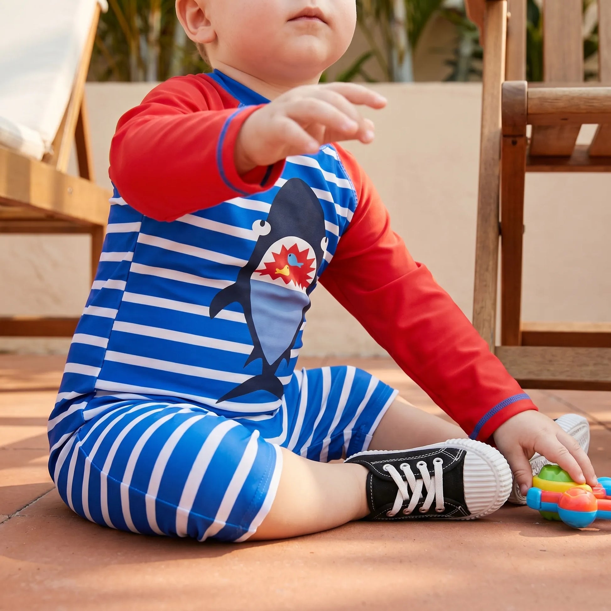 Boys Cartoon Print Swimwear Set - Aquakid