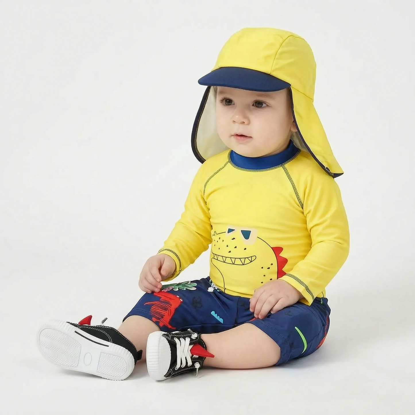 Boys Cartoon Print Swimwear Set - Aquakid