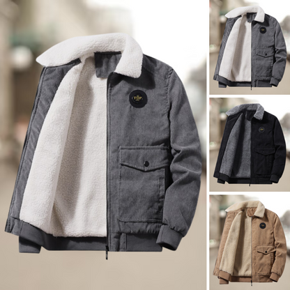 Men's Corduroy Jacket with Fleece Lining – Elias
