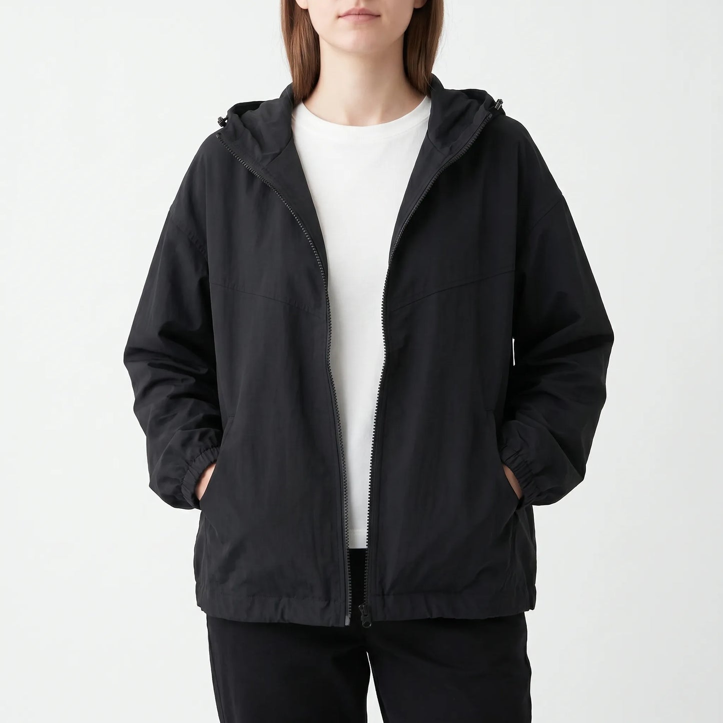 Casual Hooded Windbreaker Jacket -  Regina