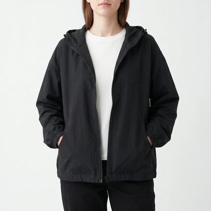 Casual Hooded Windbreaker Jacket -  Regina