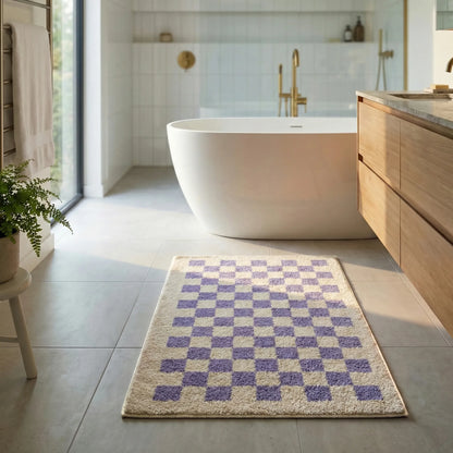 Checkered Bath Floor Mat - PlushiGrid
