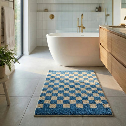 Checkered Bath Floor Mat - PlushiGrid