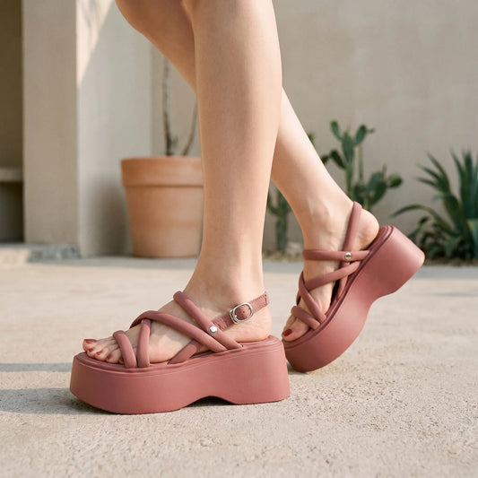 Chunky Wedge And Platform Sandals - Olga