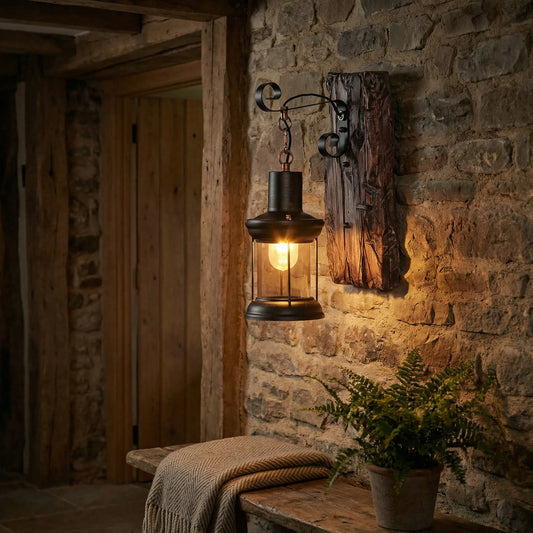 Cilindervormige Wandlamp Met Landelijke Uitstraling - Lantavo
