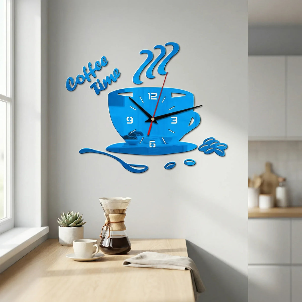 Coffee Cup Shaped Wall Clock - Caffiora