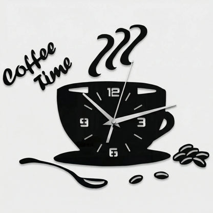 Coffee Cup Shaped Wall Clock - Caffiora