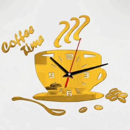 Coffee Cup Shaped Wall Clock - Caffiora