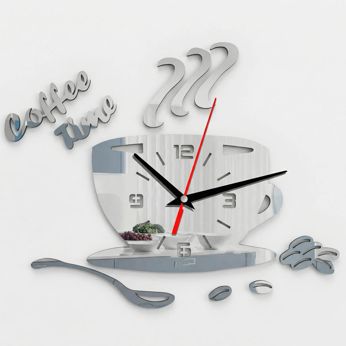 Coffee Cup Shaped Wall Clock - Caffiora