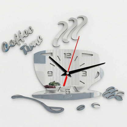 Coffee Cup Shaped Wall Clock - Caffiora