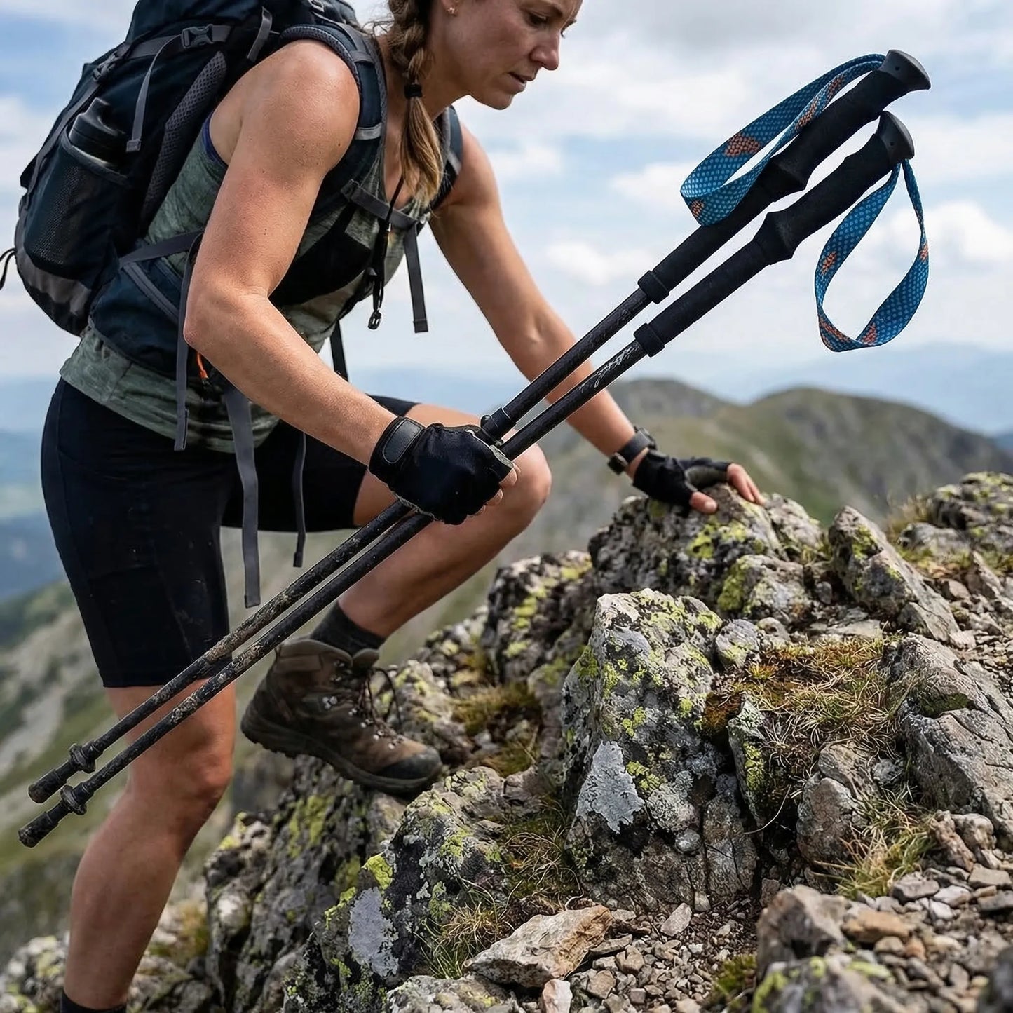 Collapsible Carbon Fibre Trekking Pole -  Alpinex