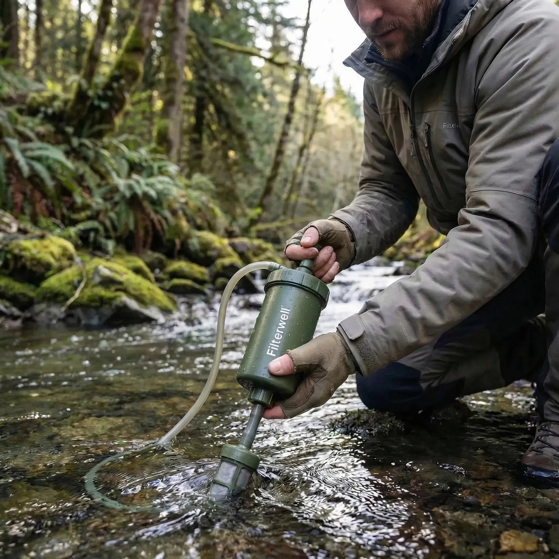 Compact Hand Pump Water Filter -  Streamtek